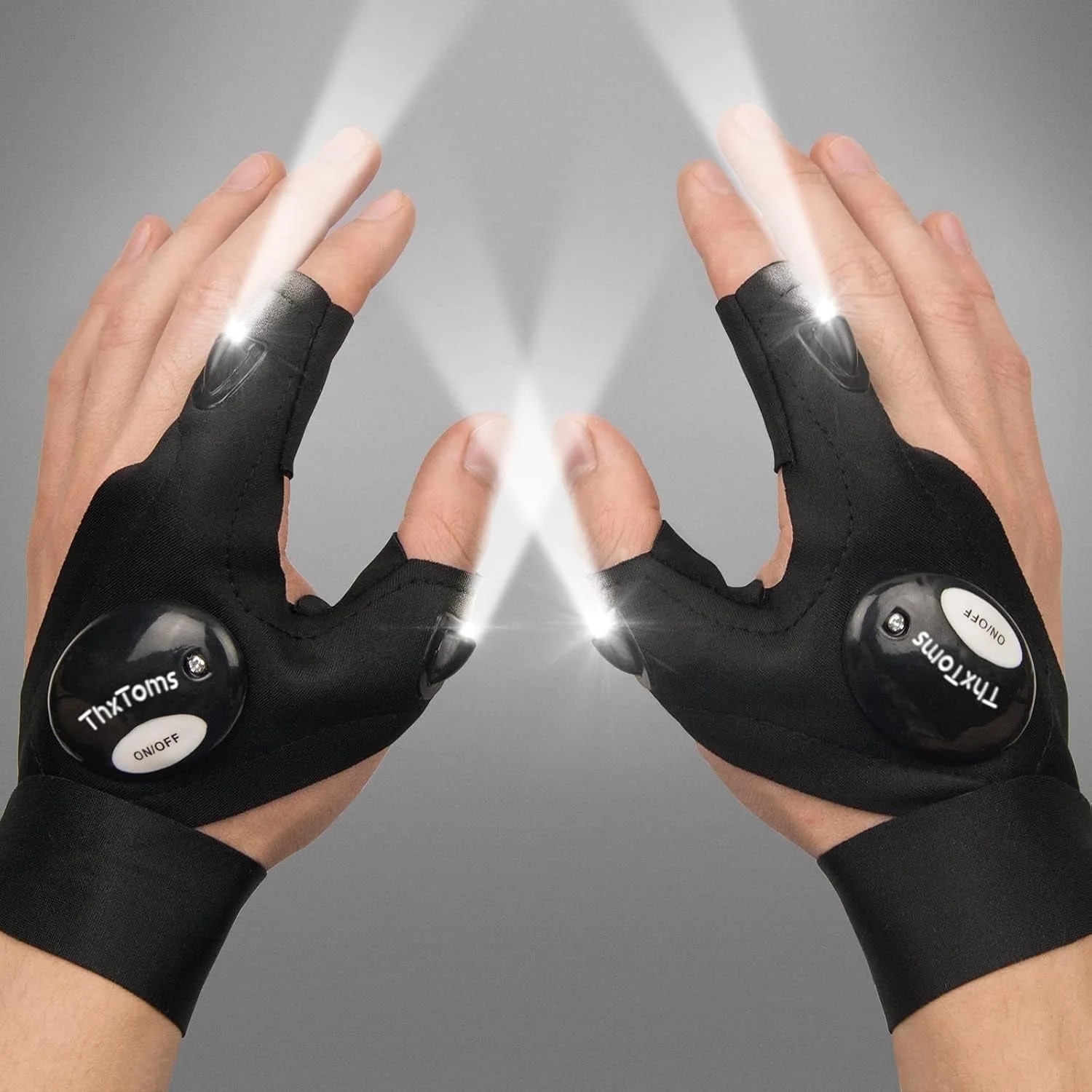LED Flashlight Gloves for Repairing Fishing Camping